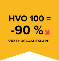 HVO 100 = -90 % växthusgasutsläpp